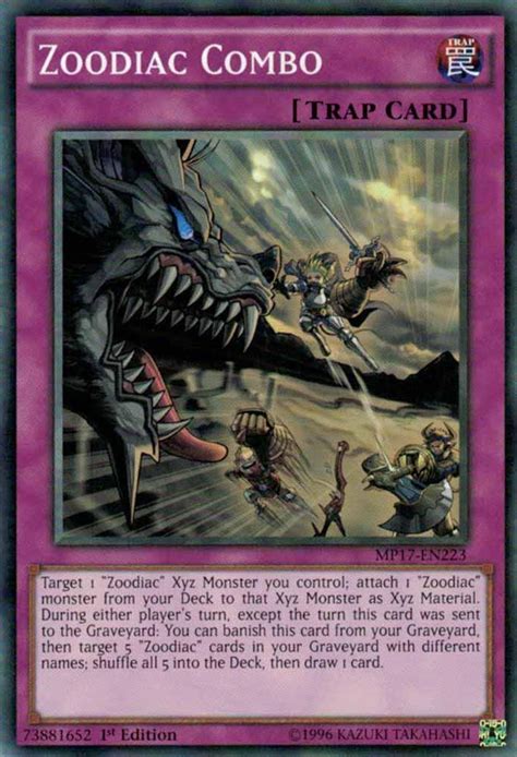 ) This card gains ATK and DEF equal to the ATK and DEF of all "<strong>Zoodiac</strong>" monsters attached to it as Materials. . Zoodiac combos